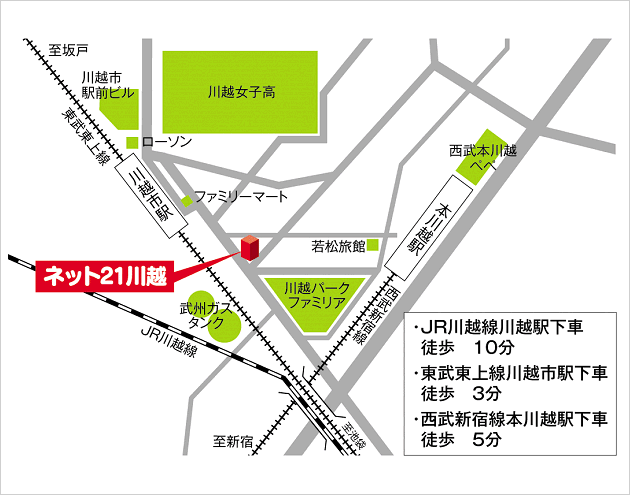 ネット21川越アクセスマップ